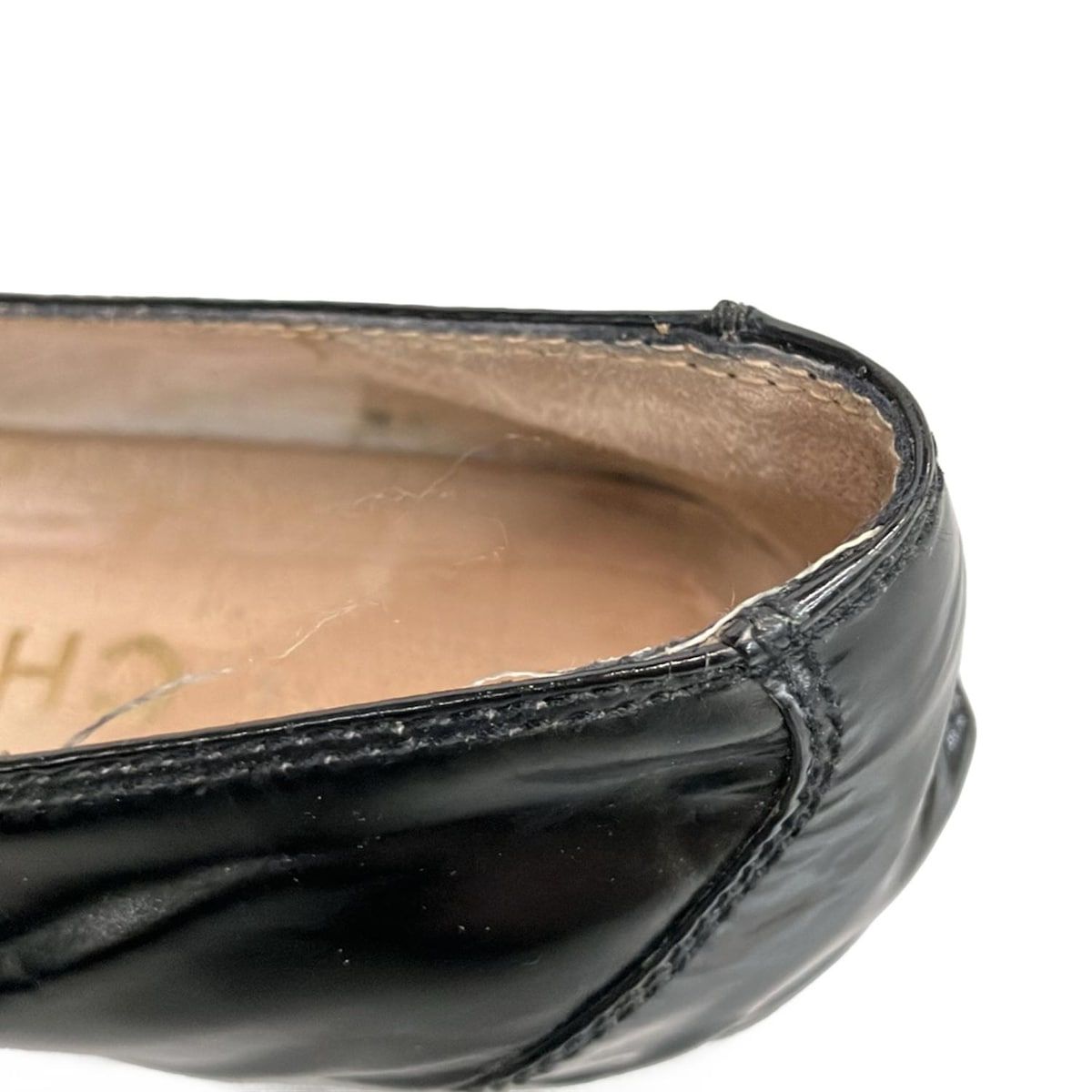 【 鑑定済み 】シャネル パンプス 37C ブラック ゴールド金具 エナメル CHANEL(シャネル) パンプス 37 レディース 黒 ゴールド金具/ココ