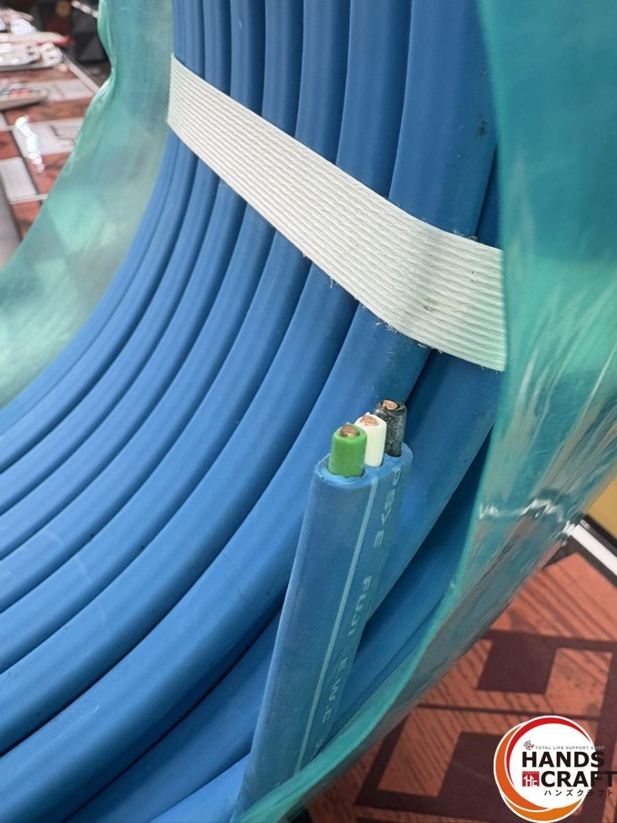  富士 EM-EEF .0 600 V EEF F 青 100 m巻 製造 ハンズクラフ 電設資材 材料 資材