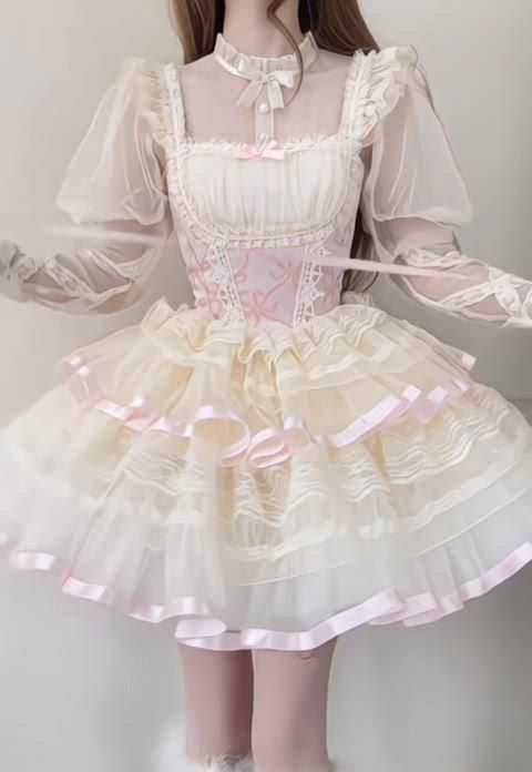 ヒングニョ ロリータ ドレス バレエ スタイル JSK ケムリボン ONE PIECE 4 COLOR