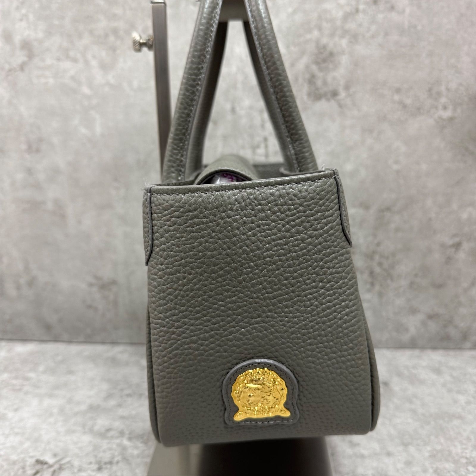 未使用】A.D.M.J. ADMJ ザ・ビー レザー ハンドバッグ 牛革 グレー