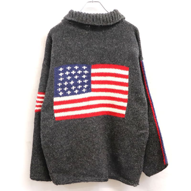 90s vintage CASADE LE LANA 星条旗 ウール エクアドル ニットセーター