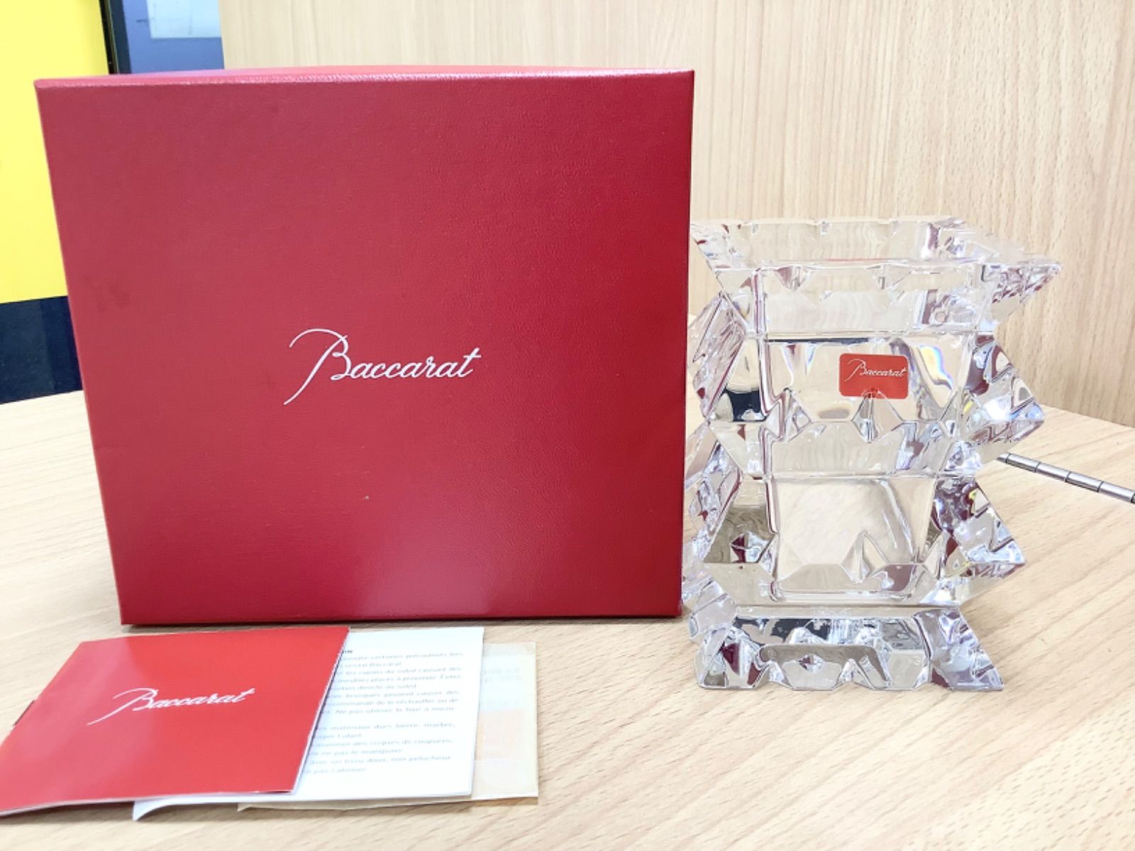 G1531箱あり美品バカラ アルルカン クリスタルフラワーベース 花瓶