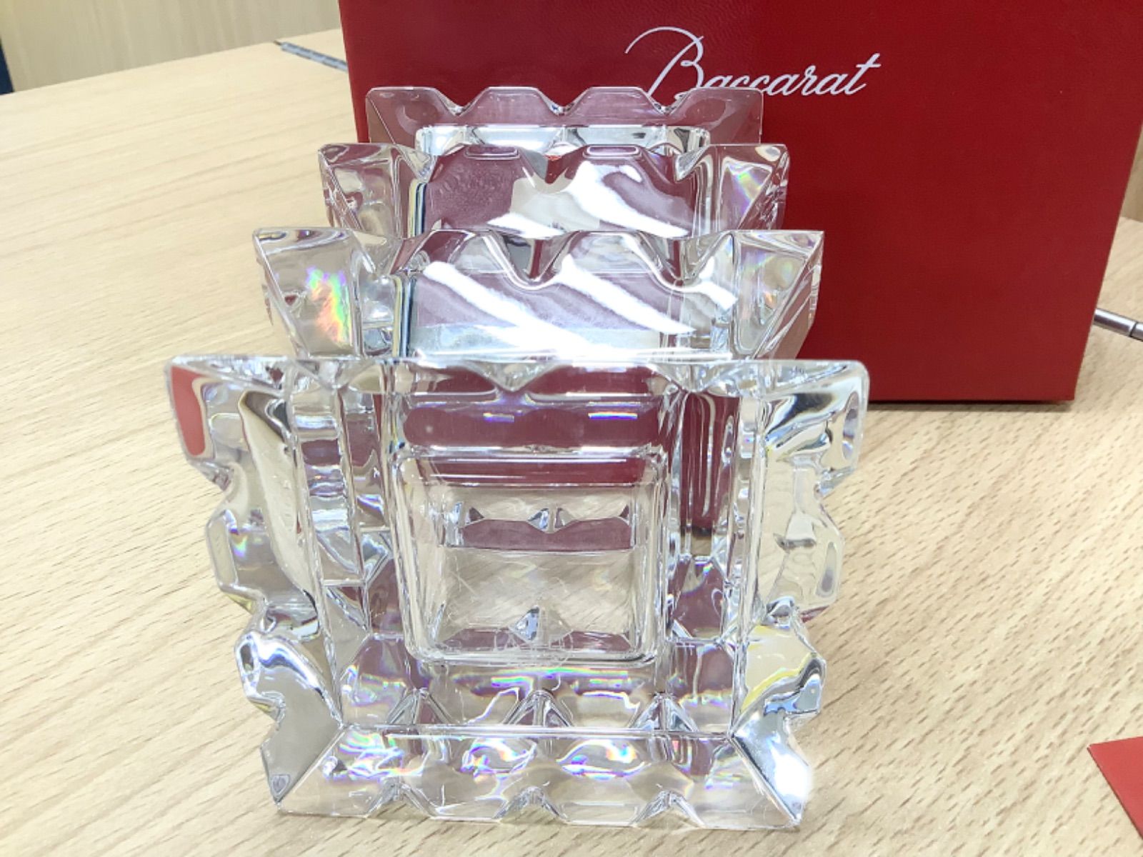 G1531箱あり美品バカラ アルルカン クリスタルフラワーベース 花瓶