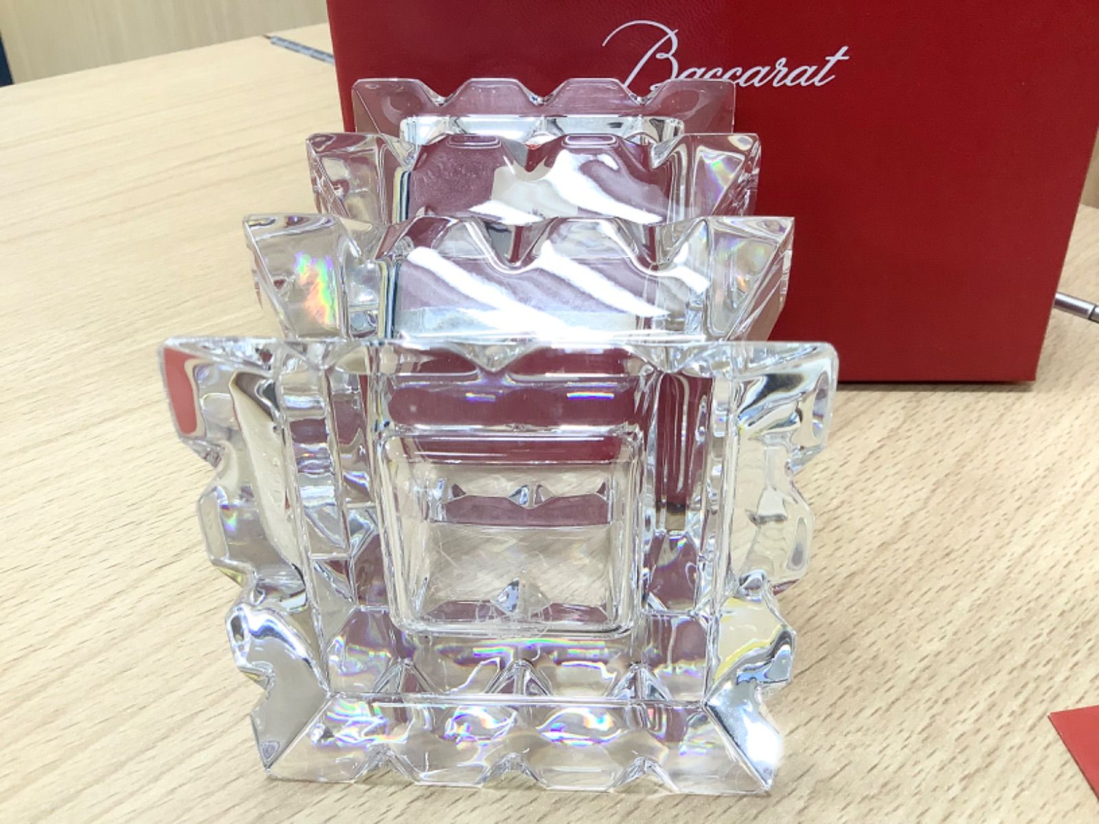 G1531箱あり美品バカラ アルルカン クリスタルフラワーベース 花瓶