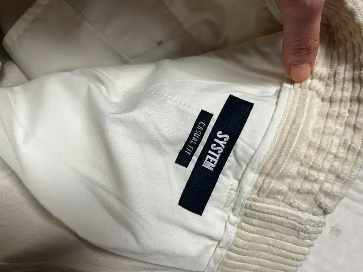  ハンサムシステム アイボリーコーデュロイ ズボン チノパン パンツ