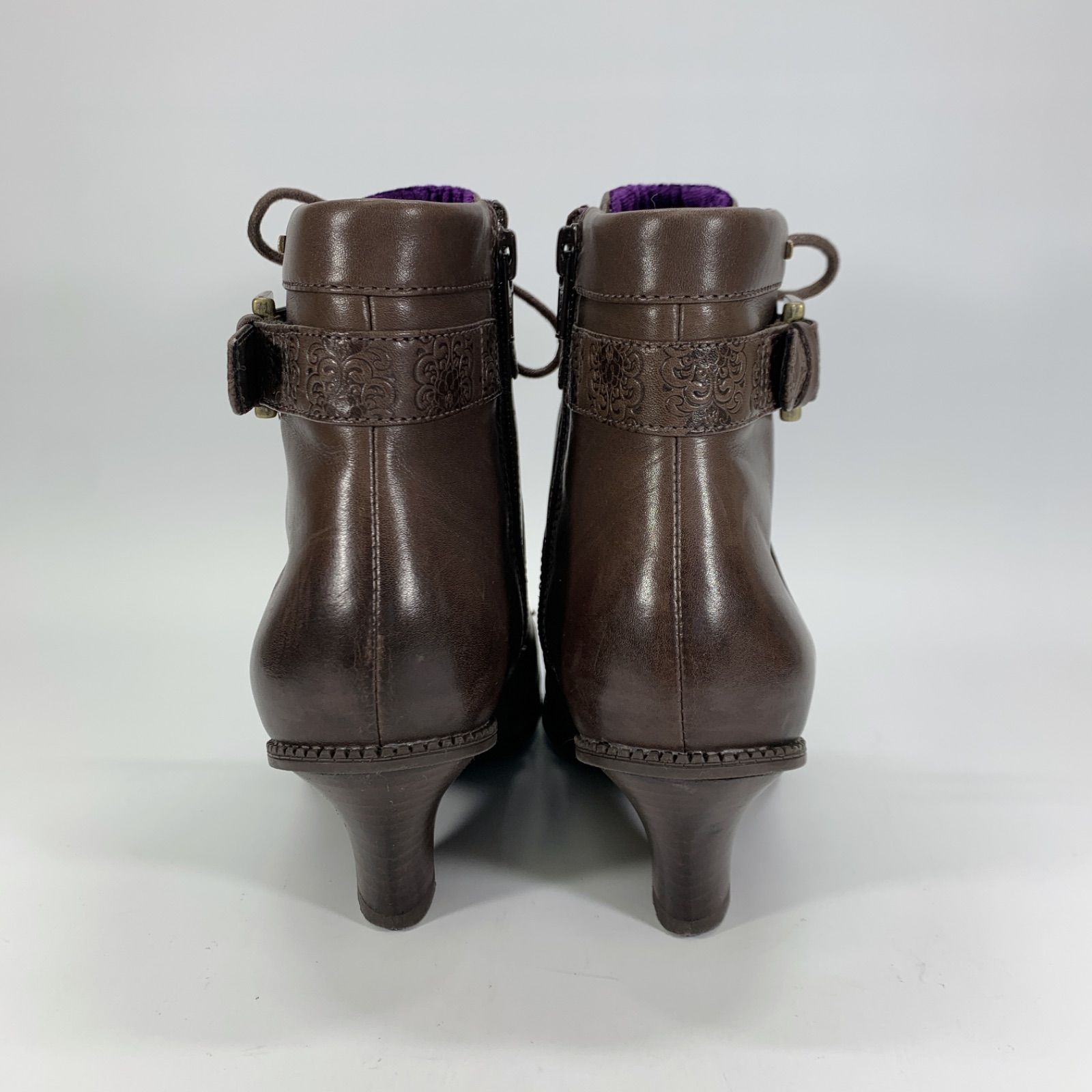 ショートブーツ レースアップ