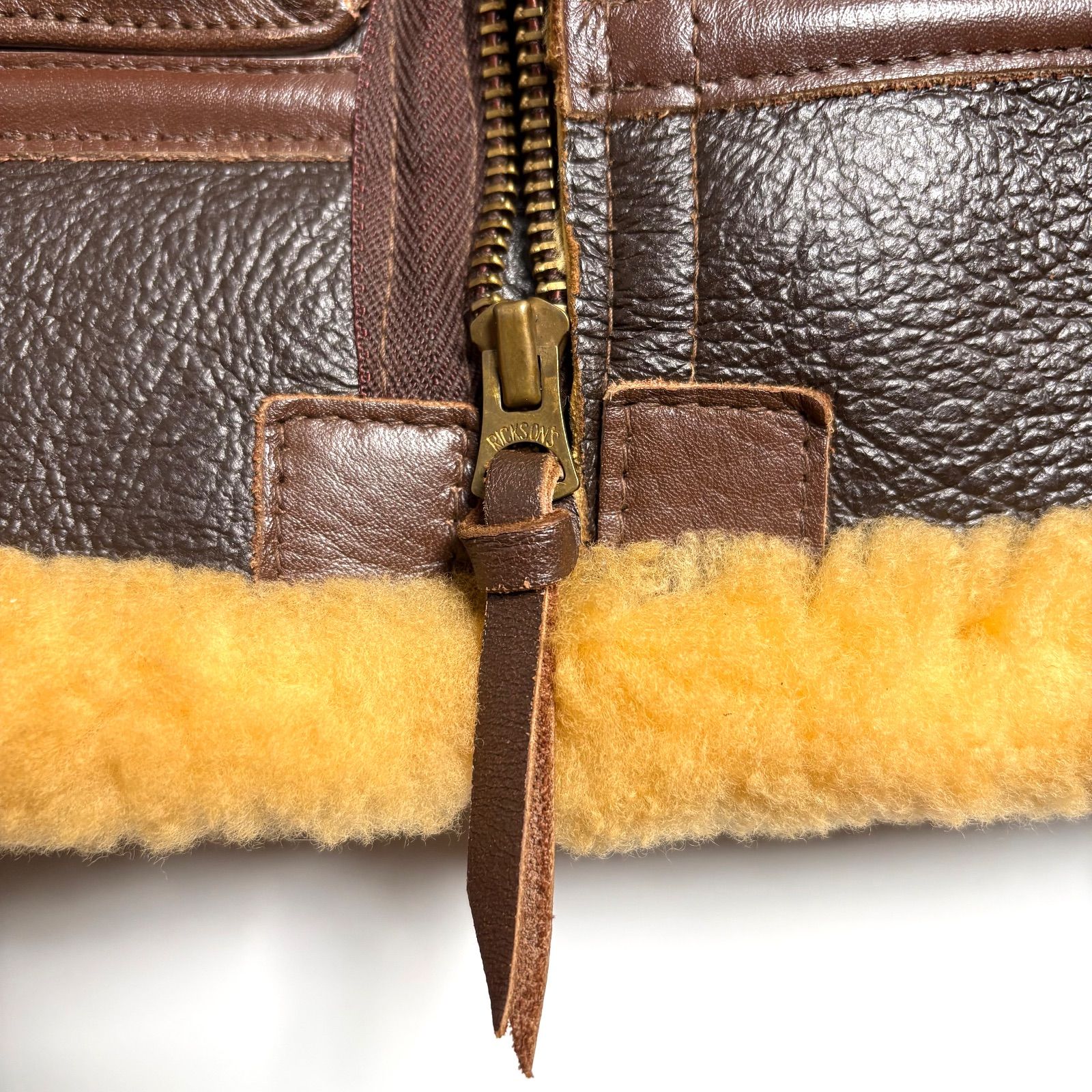 本革 Buzz Rickson’s ムートンジャケット B-3 大戦モデル フライトジャケット 茶 40 R その他 レザージャケット ライダース ジャケット アウター