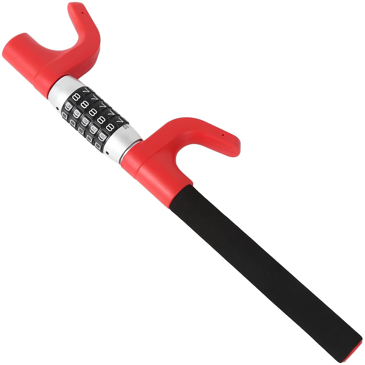 LESTA ハンドルロック 盗難防止 車 ダイヤル式 ステアリングロック リレーアタック対策 LST 17 D レッド