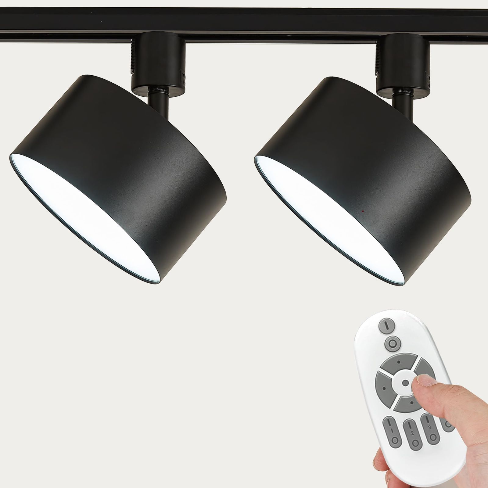 ミニシーリングライト ダクトレール用 調光 調色 LED一体型 天井照明 ライティングレール用 ライティングレールライト ライティングレール照明 レールライト リモコン付き ブラック 12 W 入 黒い