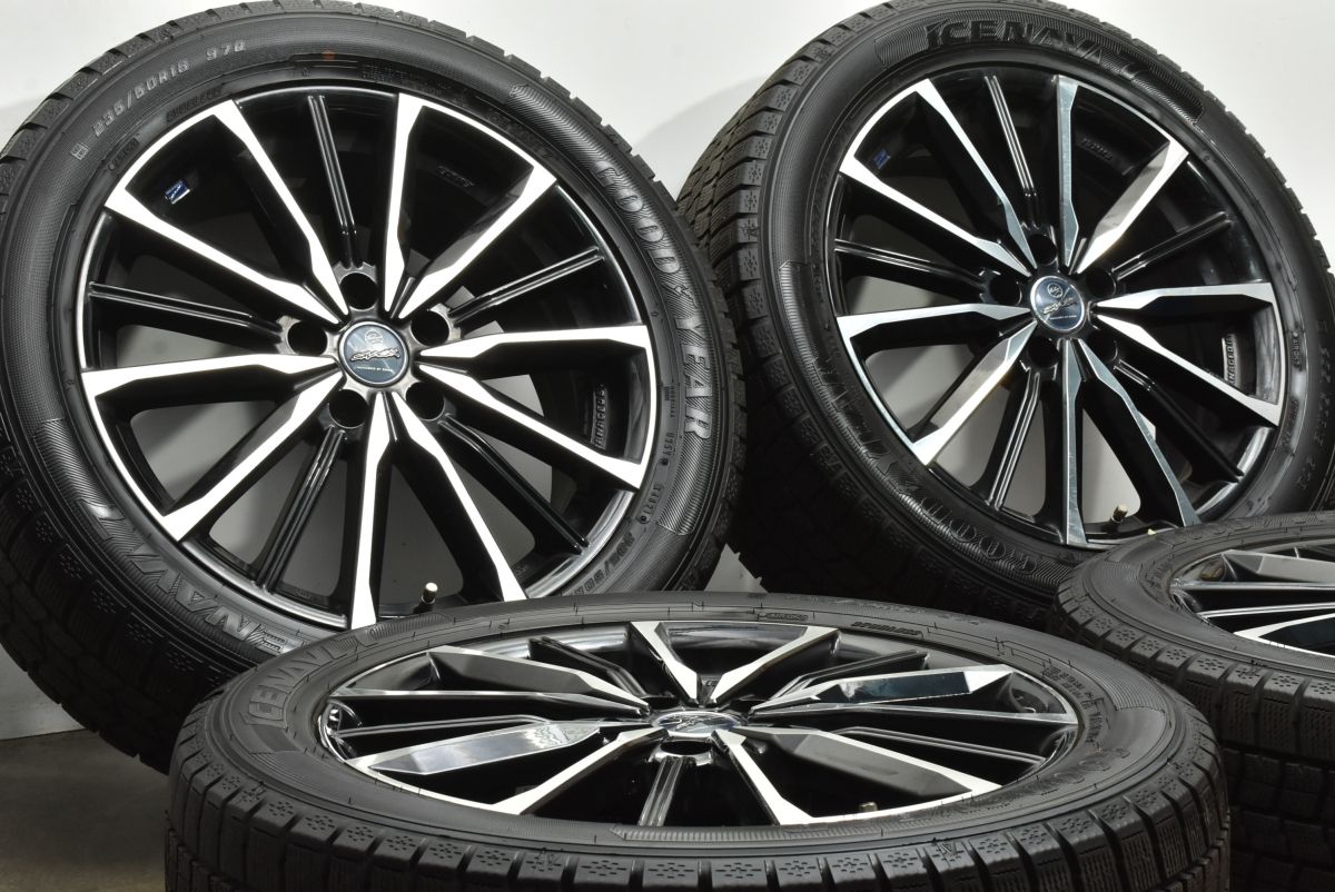 アルファード ヴェルファイア などに SMACK 18 in 7 J 38 PCD 114 3 グッドイヤー アイスナビ7 235 50 R カローラクロス レクサス UX