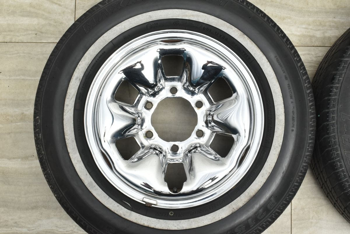 メッキホイール トヨタ 100系 ハイエース 4 WD スチール 15 in 6 J 29 PCD 139 7 MAXXIS MA 1 215 70 R グランビア レジアス 4本