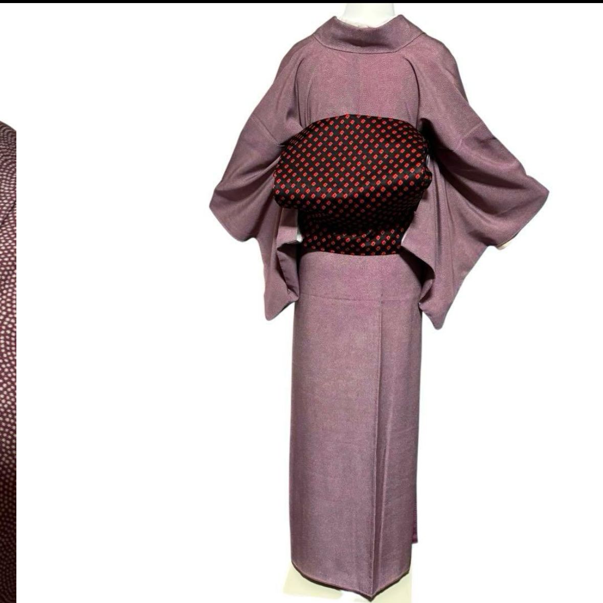 未使用近い 美品 袷 正絹 鮫小紋 フルセット 2部式絞り帯 - メルカリ