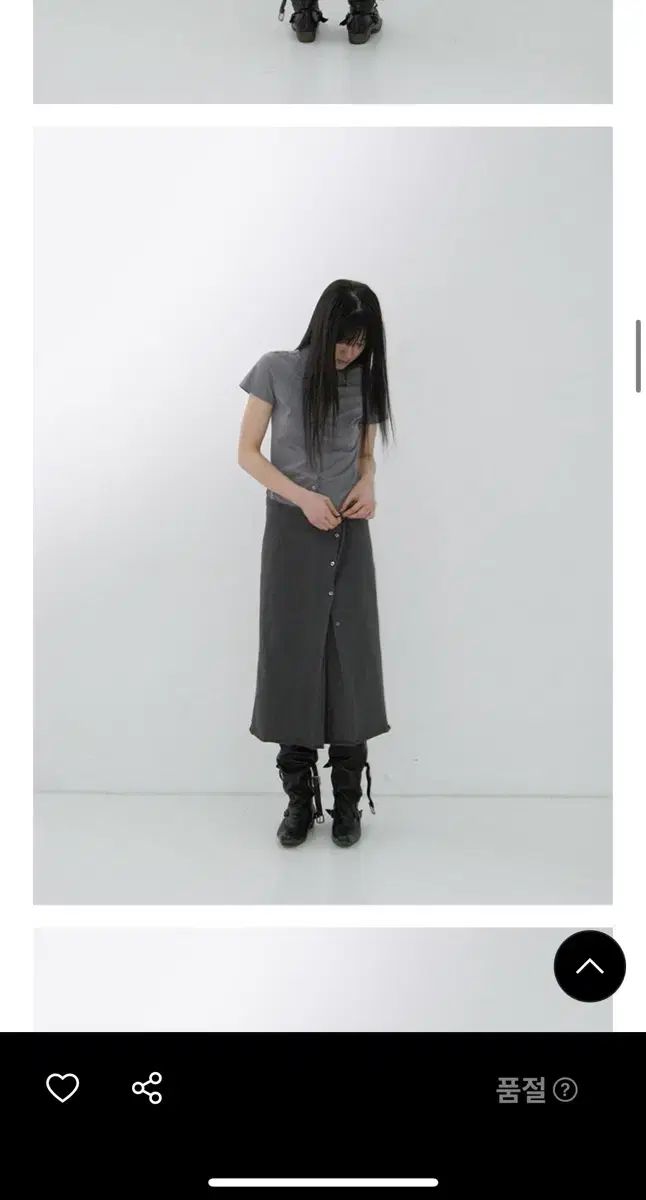 リフォース ラップ ボタン スカート