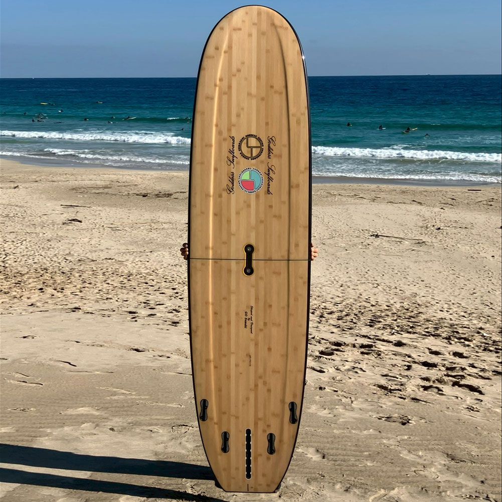 ファンボード ゴッデス サーフボード ツーピース バンブー シャドームーン 7 6 2分割 ブラウン Goddess FCS 2 センターボックス サーフィン EPS
