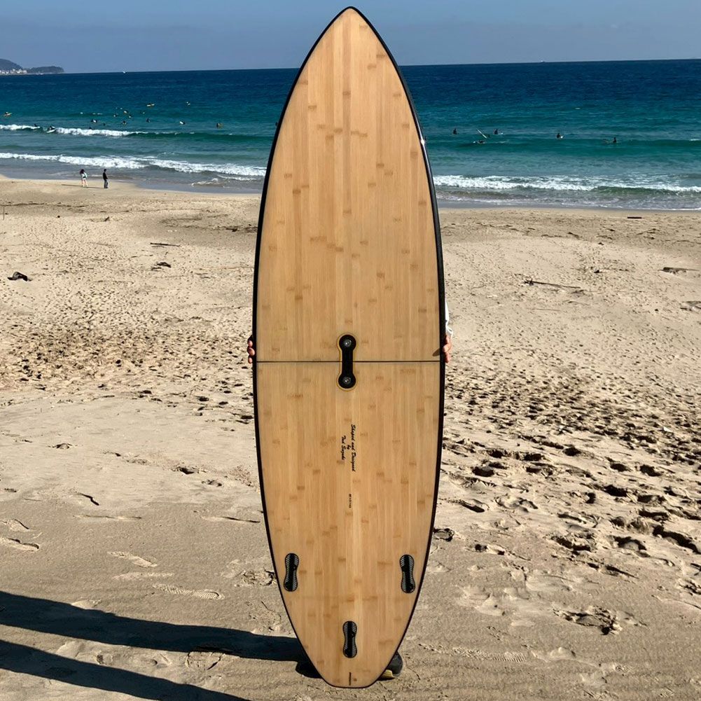 ショートボード ゴッデス サーフボード ツーピース バンブー ショート 6 1 2分割 ブラウン Goddess FCS 2 センターボックス サーフィン EPS