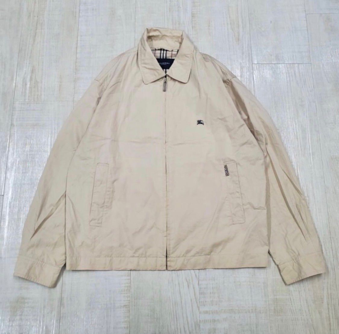 BURBERRY　スイングトップベージュ ナイロン ジャンパー BURBERRY（バーバリー） 古着 Burberry's ハリントンジャケット