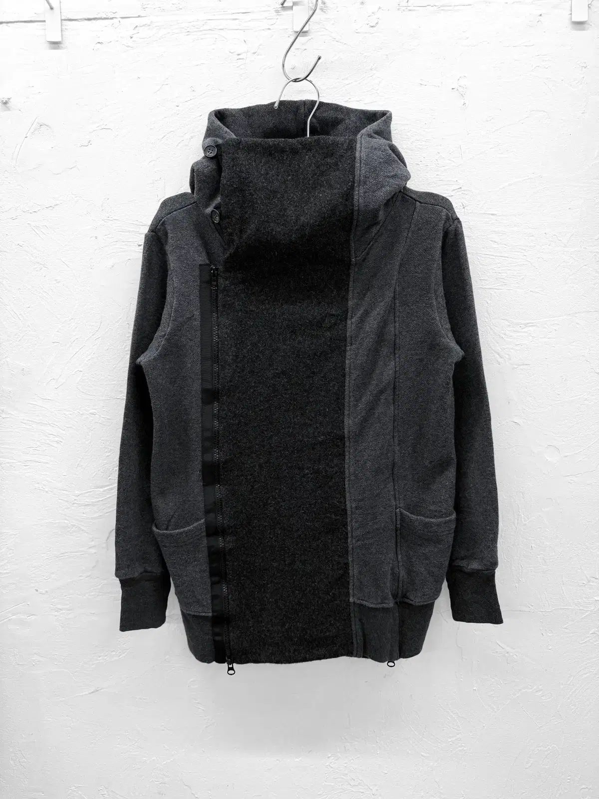 gomme ハイネック フードジップアップ ジャケット