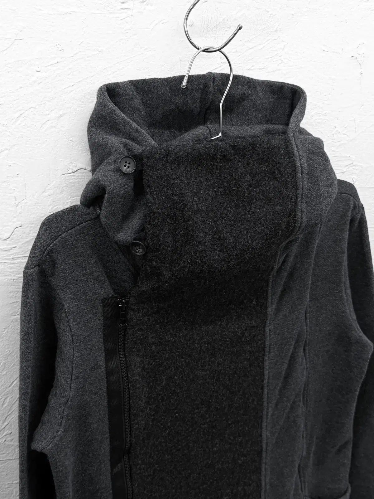 gomme ハイネック フードジップアップ ジャケット