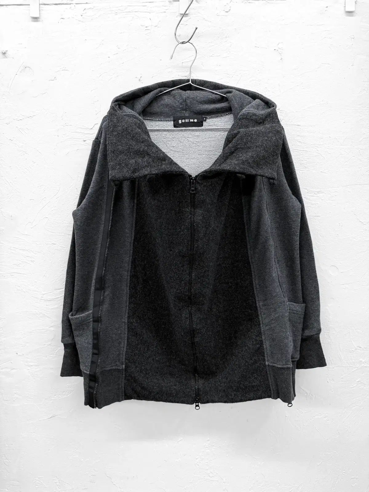  gomme ハイネック フードジップアップ ジャケット パーカー トップス