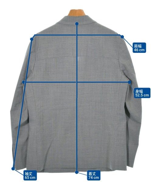 Dior HOMME 現行タグ 2B 裏地CDロゴ テーラードジャケット 52 Dior Homme（ディオールオム）テーラードジャケット グレー サイズ:52