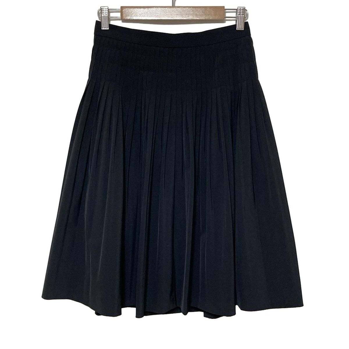 FOXEY YORK フォクシーニューヨーク スカート サイズ40 M レディース - 37020 黒 ひざ丈 プリーツ