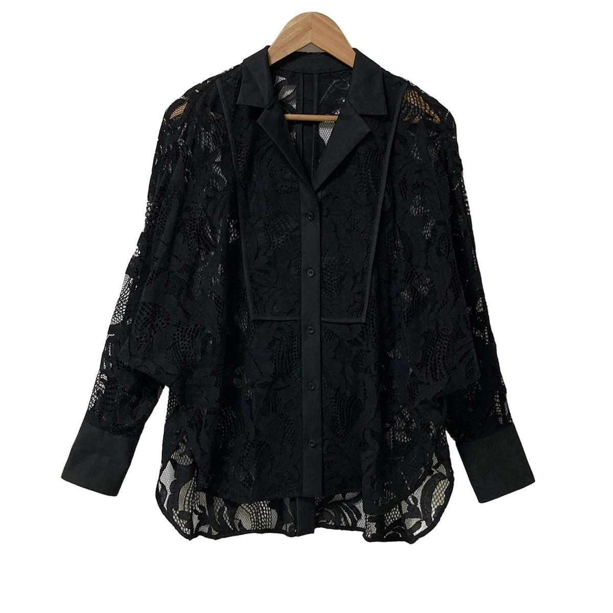 ADORE アドーア 長袖シャツブラウス サイズ38 M レディース - 黒 レース