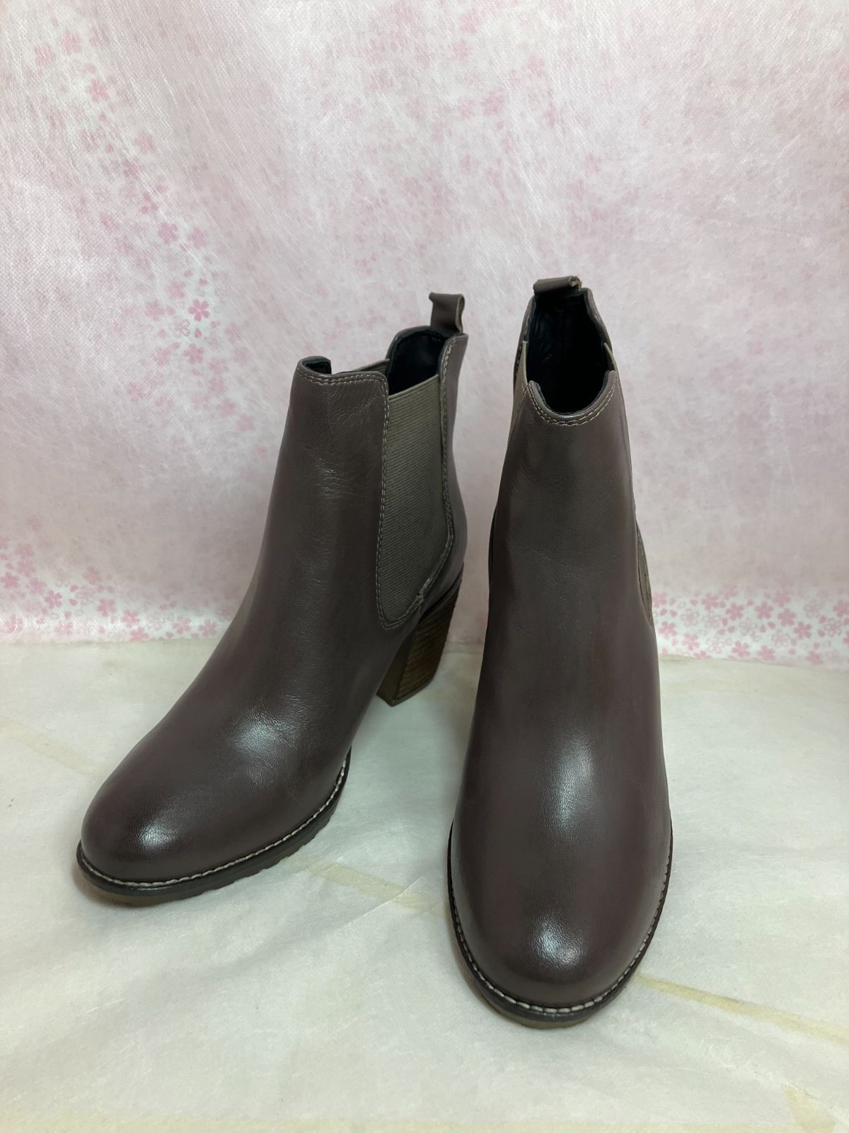 24 0 cm ヨースケ YOSUKE レディース サイドゴアブーツ ショートブーツ 歩きやすい 7 ヒール 本革 羊革 エチオピアシープレザー MY 1372 781