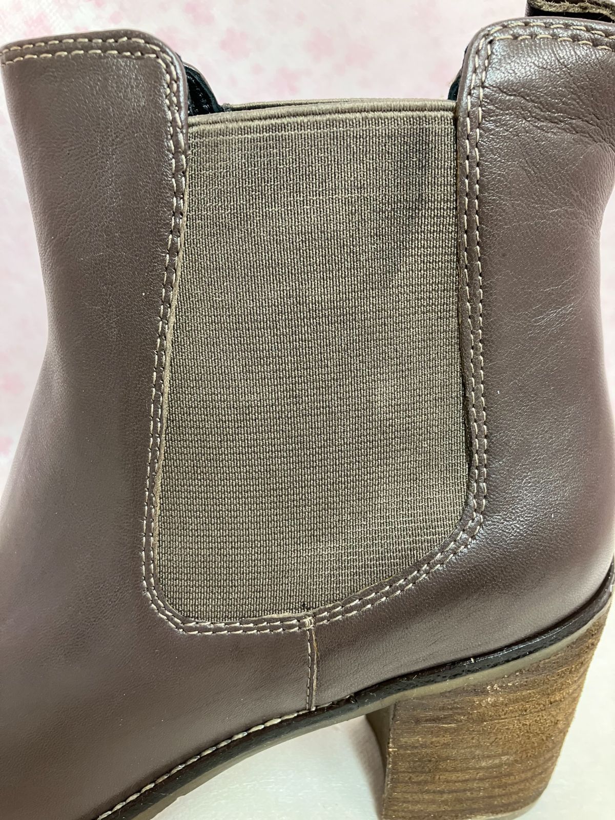 24.0 cm ヨースケ YOSUKE レディース サイドゴアブーツ ショートブーツ 歩きやすい 7 ヒール 本革 羊革 エチオピアシープレザー MY 1372-781