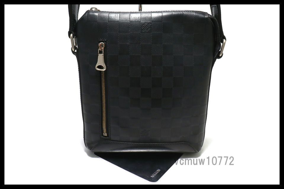 LOUIS VUITTON ダミエアンフィニ ディスカバリーメッセンジャーBB レザー ショルダーバッグ ルイヴィトン 1120 ah 132903
