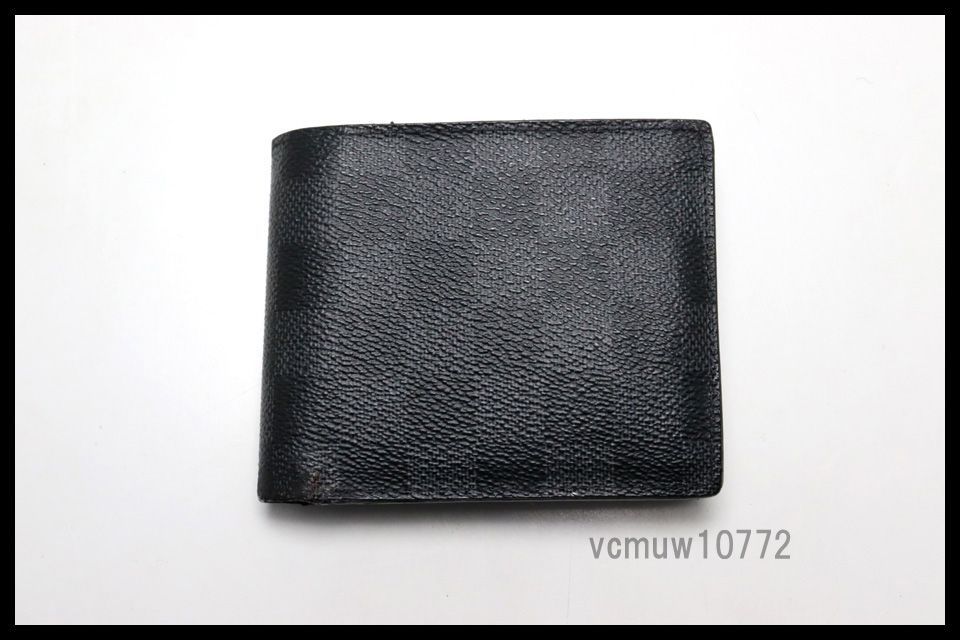 LOUIS VUITTON ダミエグラフィット ポルトフォイユマルコNM レザー 2つ折り財布 ルイヴィトン 1120 ah 26752