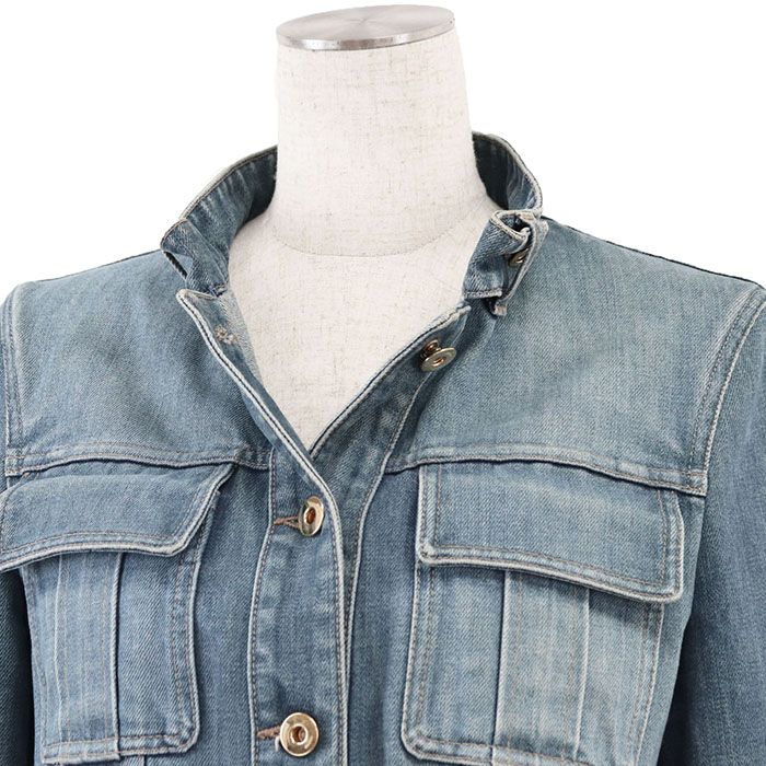 GUCCIデニムジャケット ゴールドボタン GUCCI グッチ ジャケット デニム 2004年製 ロゴ 金ボタン バンブー