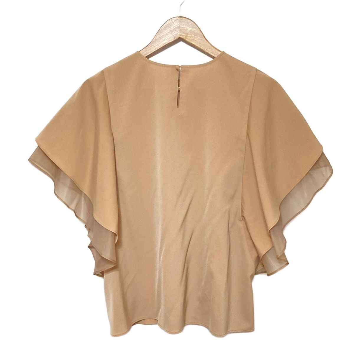 ADORE アドーア 半袖カットソー サイズ38 M レディース - ライトブラウン クルーネック フリル