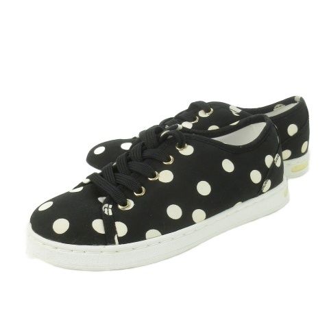 ドルチェ-ガッバーナ ドルガバ DOLCE-GABBANA スニーカー キャンバス レースアップ ドット 男の子 ボーイズ 29 18.0 cm 黒 ブラック CK 8 GY 99