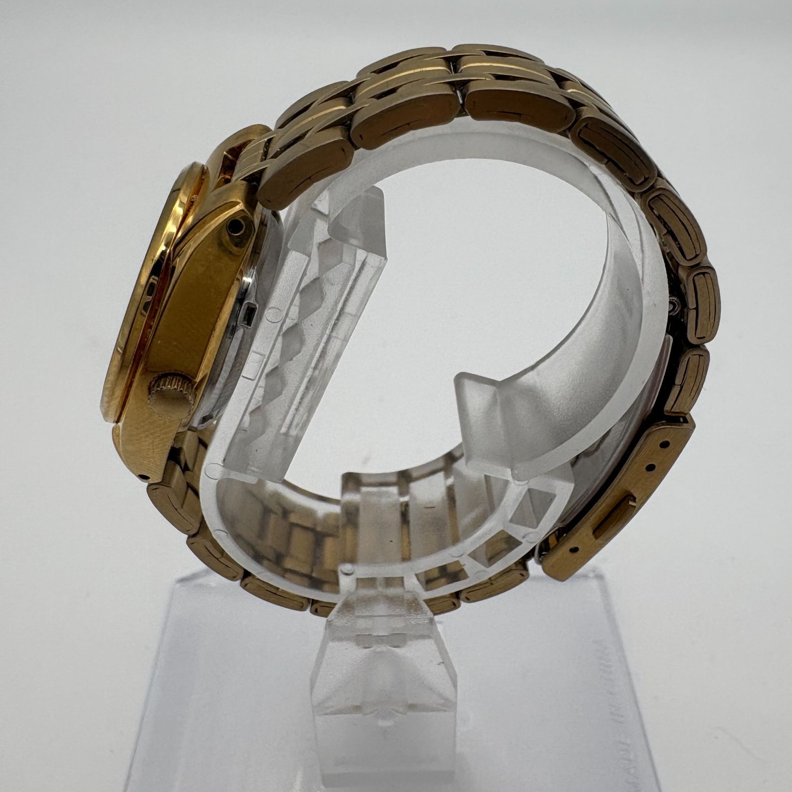 SEIKO 5 セイコー5 4201-01 AD 自動巻き 手巻き 腕時計 海外モデル ゴールド 黒文字盤 日本逆輸入 動作品