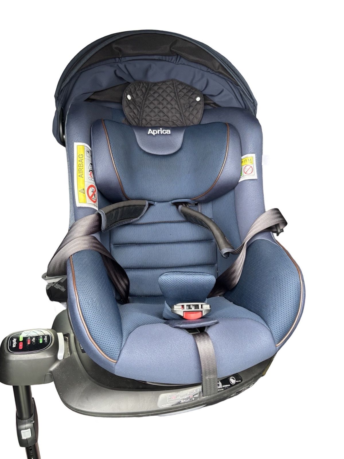 【美品】アップリカ　チャイルドシート　クルリラビッテエックス　ネイビー クルリラ ビッテ エックス AB (アカチャンホンポ限定モデル