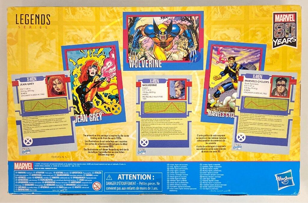 HASBRO MARVEL 80 YEARS X-MEN JEAN GREY MARVELS CYCLOPS 6インチ