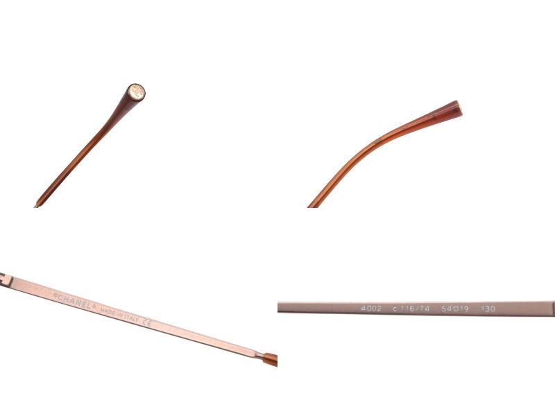 極美品 CHANEL シャネル ココマーク リムレス サングラス 4002