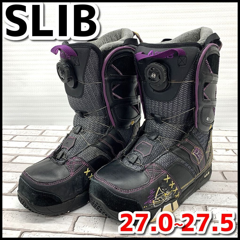 SLQ スノーボードブーツ BOA ダイヤル式 27.0 27.5 メンズ 黒 SLIB スノーボードブーツ BOAダイヤル式 27.0～27.5㎝ スノーボード
