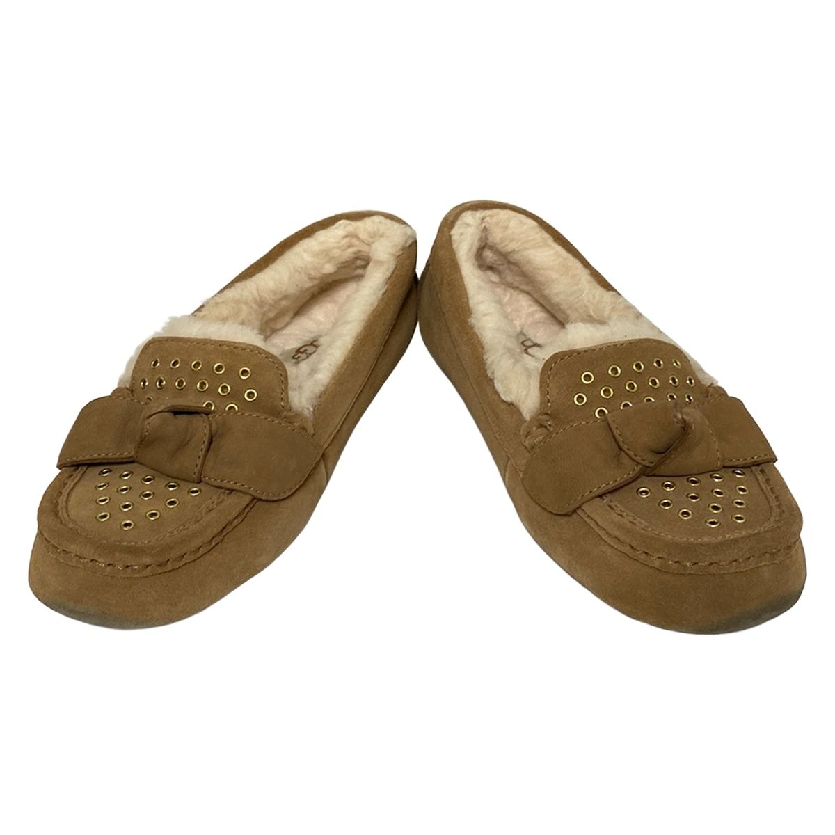 UGG アグ スリッポン 24 レディース リアーナ 1016317 ライトブラウン リボン ムートン