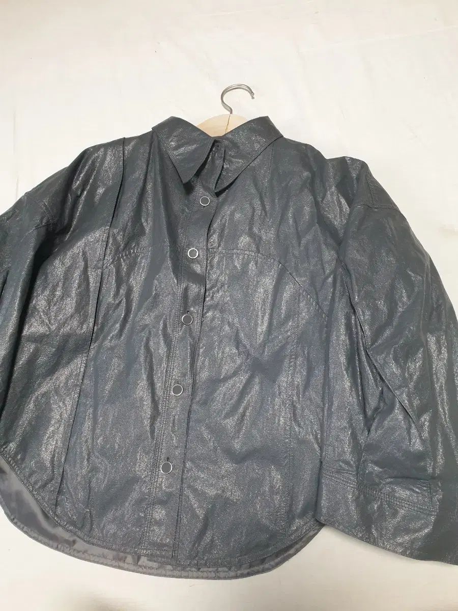 SYSTEM 21 fw レーヨン オーバ クロップド シャツ ジャケット