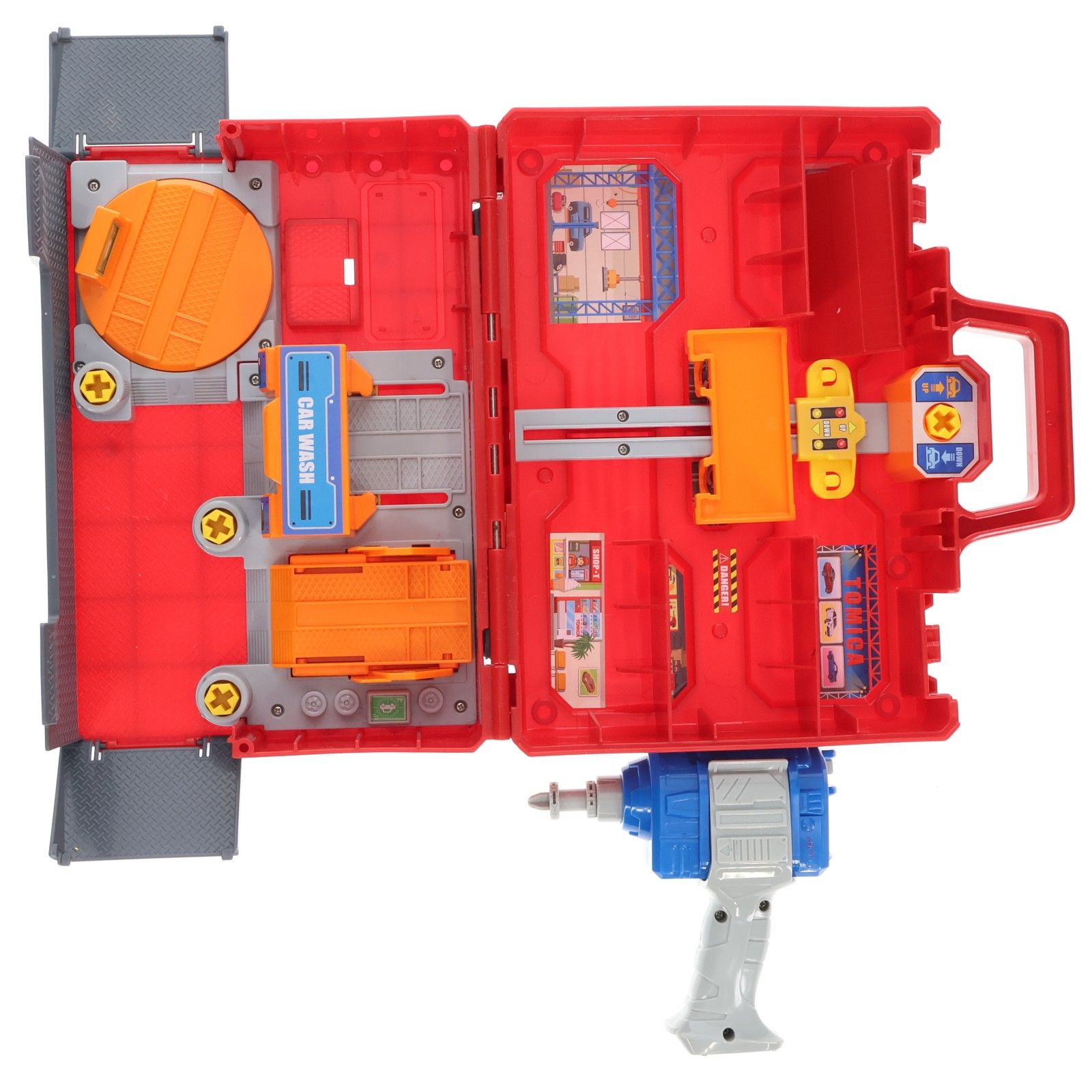 トミカワールド にぎやか4アクション!トミカ整備基地ボックス 完成トイ