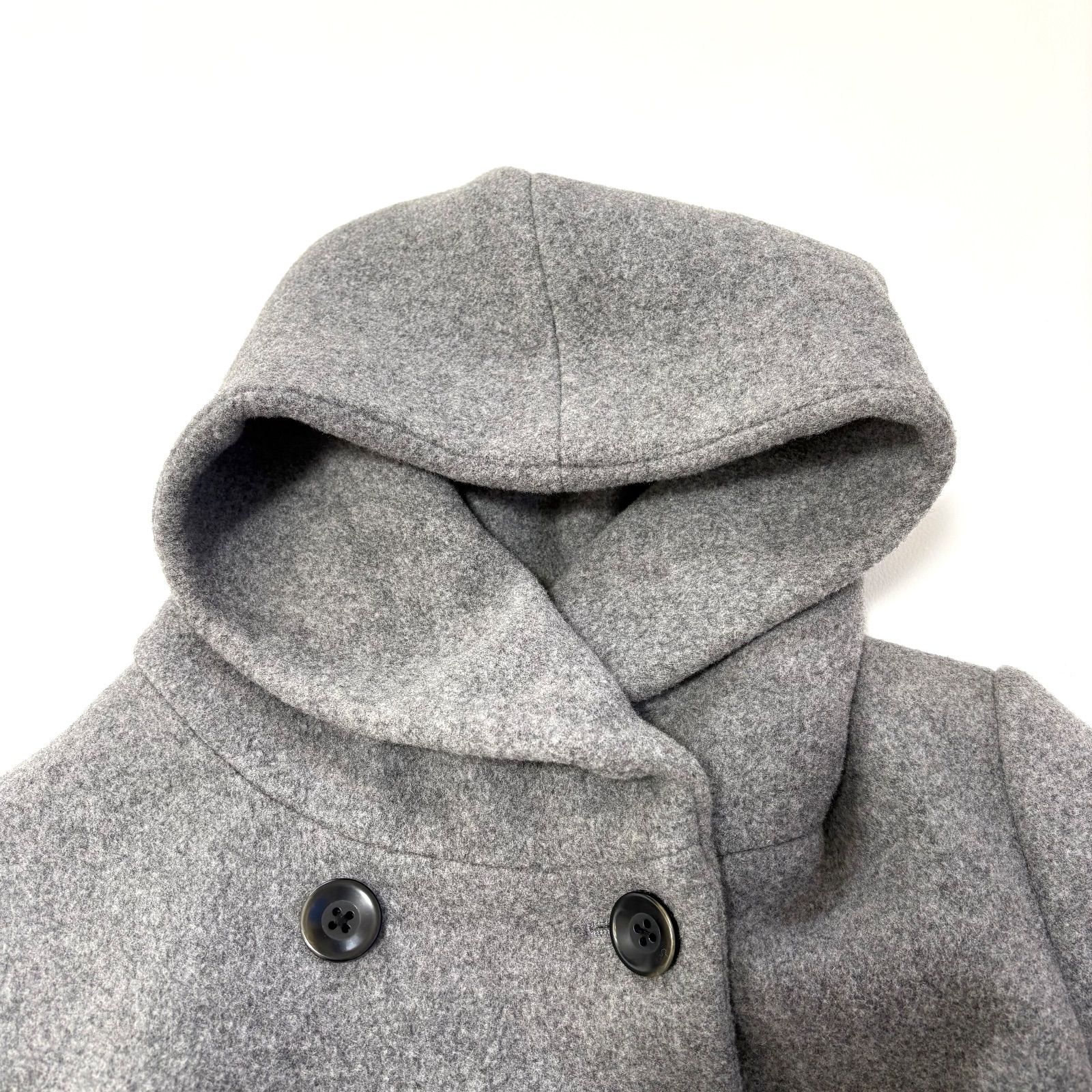 ジャーナルスタンダード ウール グレー ジュ　コート JOURNAL STANDARD／ジャーナルスタンダード】フーデッド ウールコート