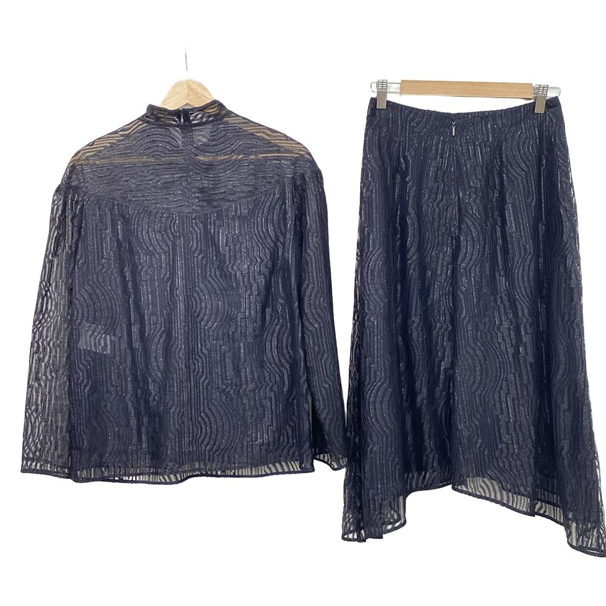 EPOCA エポカ スカートセットアップ レディース - ダークネイビー ラメ シースルー