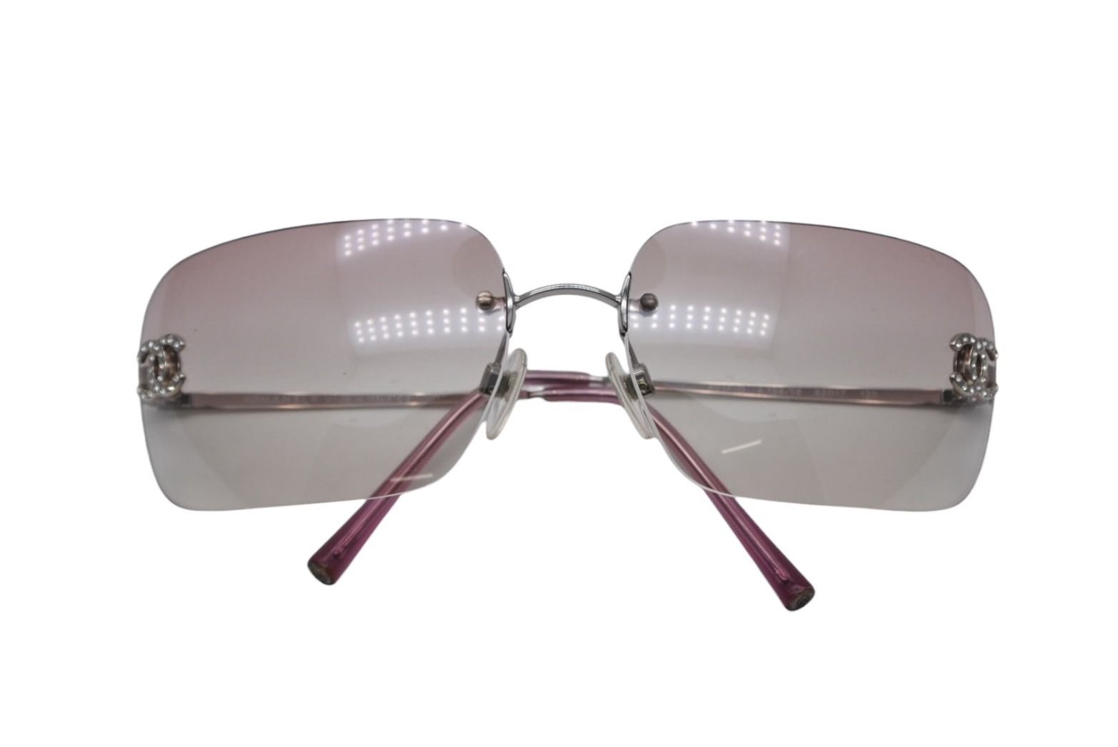 CHANEL 4120-B サングラス リムレス 極美品 ラインストーン CHANEL サングラス リムレス 4104 グラデーション ココマーク y2k