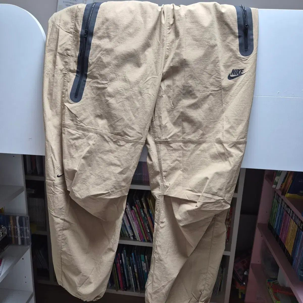 保証 NIKE ベージュ ウーブン ヘム トレーナー ズボン m l xl