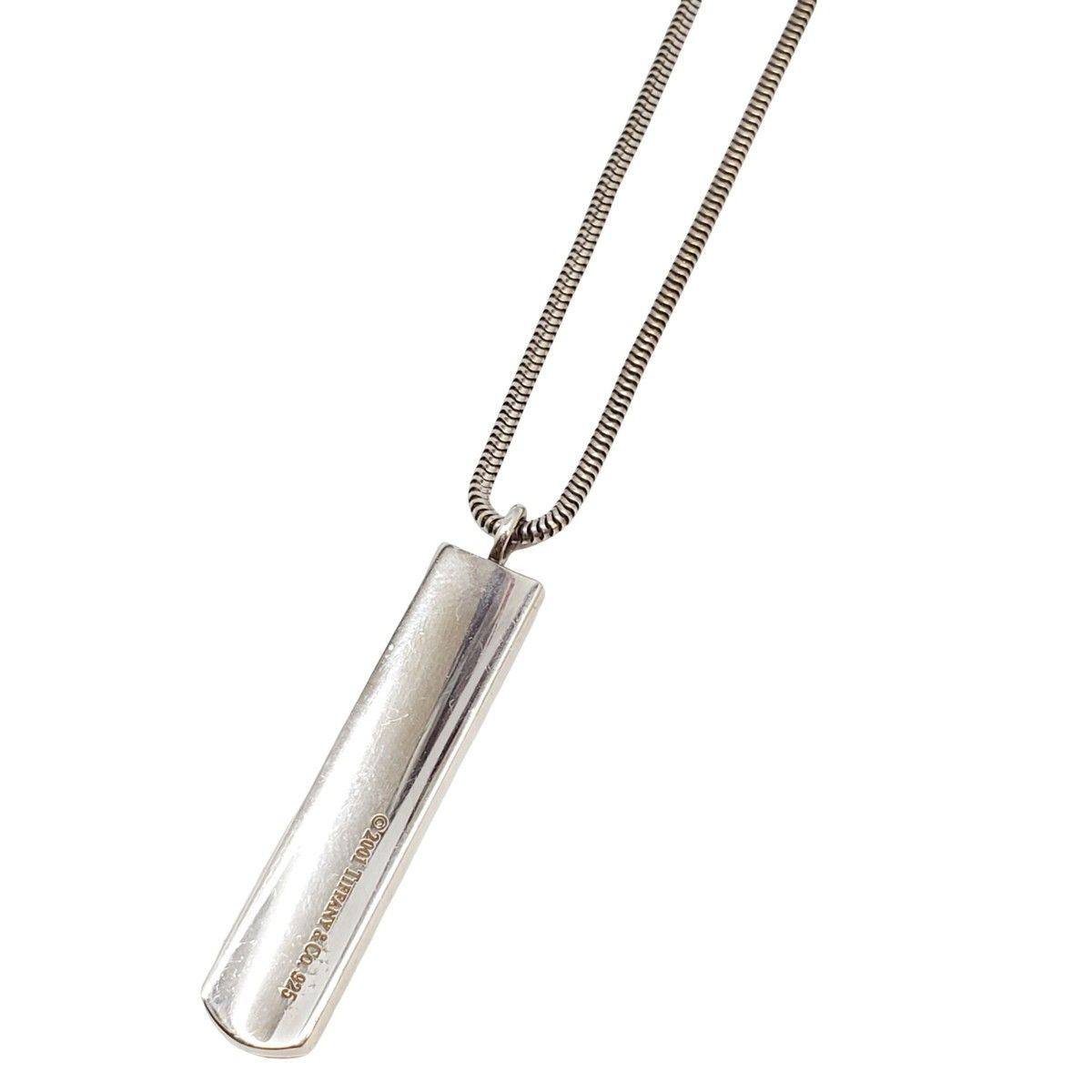 美品】TIFFANY&CO. ナローバーネックレス シルバー ティファニー 