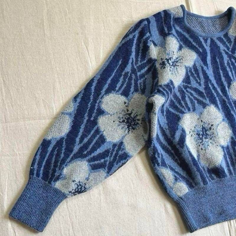 80s vintage ヴィンテージ古着 大判フラワーモチーフ 全面花柄 総柄