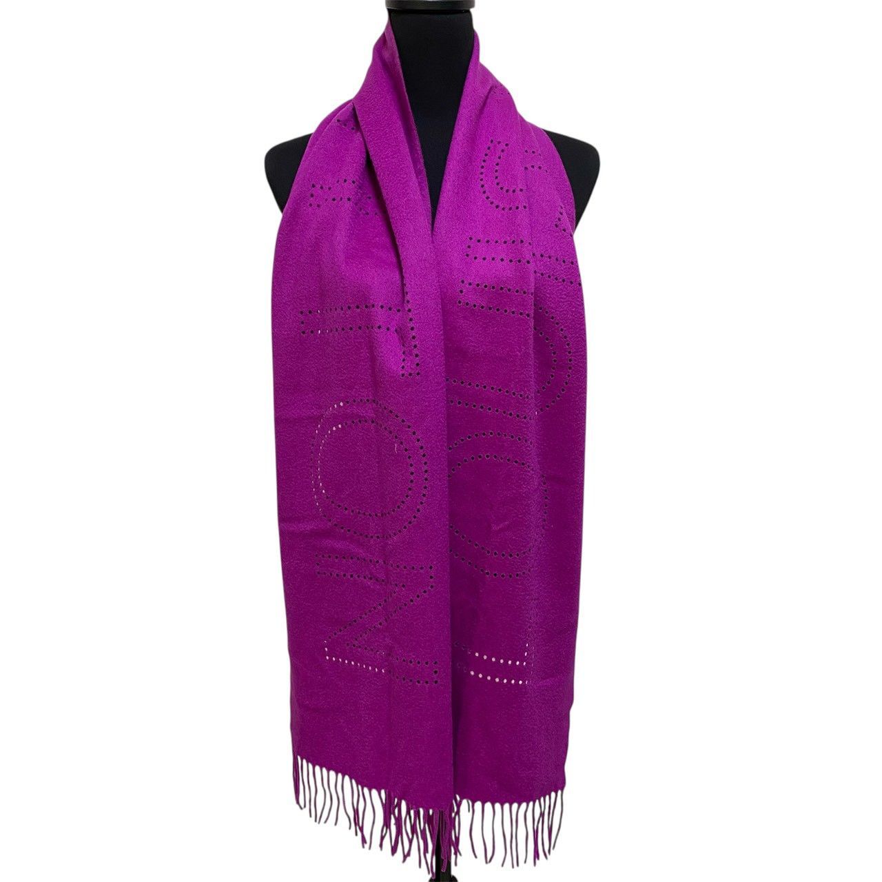 カシミヤマフラー 赤紫系