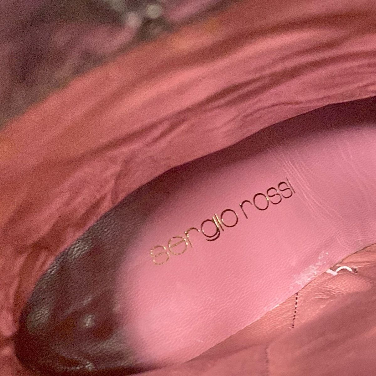  sergio rossi セルジオロッシ ショートブーツ 34 レディース ダークブラウン×ボルドー レザー ブーティ ブーツ