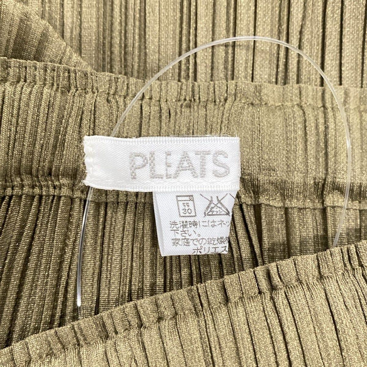 プリーツプリーズ ロングスカート サイズ3 L レディース PP 33 JG 615 カーキ 一部分シースルー プリーツ ウエストゴム パーティー向け その他 